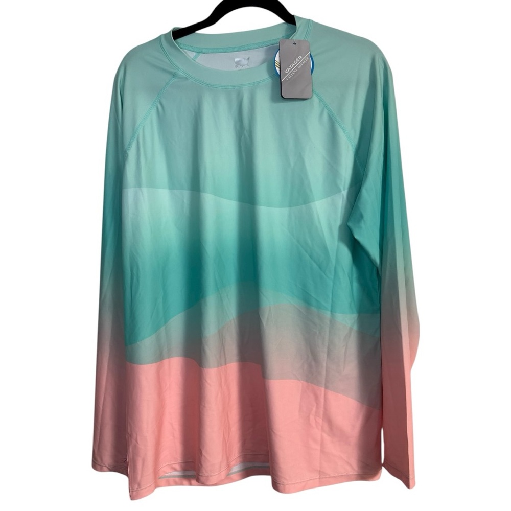 Vayager Women’s 3XL Colorful Pastel UPF 50+ Rashguard Longsleeve New with tags